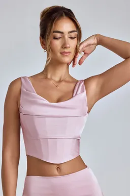 Corset drapeado cuello caído de Oh Polly en Tops para argentina