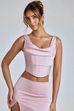 Corset drapeado cuello caído de Oh Polly en Tops para argentina