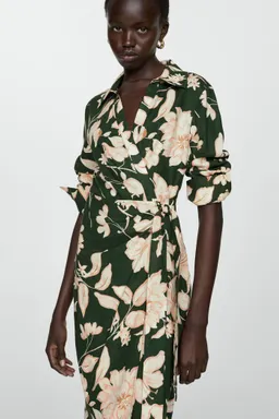 Vestido camisero lino con lazo de Mango en Vestidos para argentina