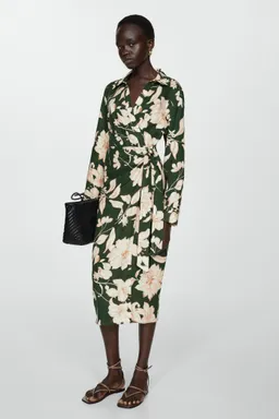 Vestido camisero lino con lazo de Mango en Vestidos para argentina