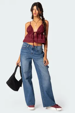 Musculosa algodón lazada frontal de Edikted en Tops para argentina