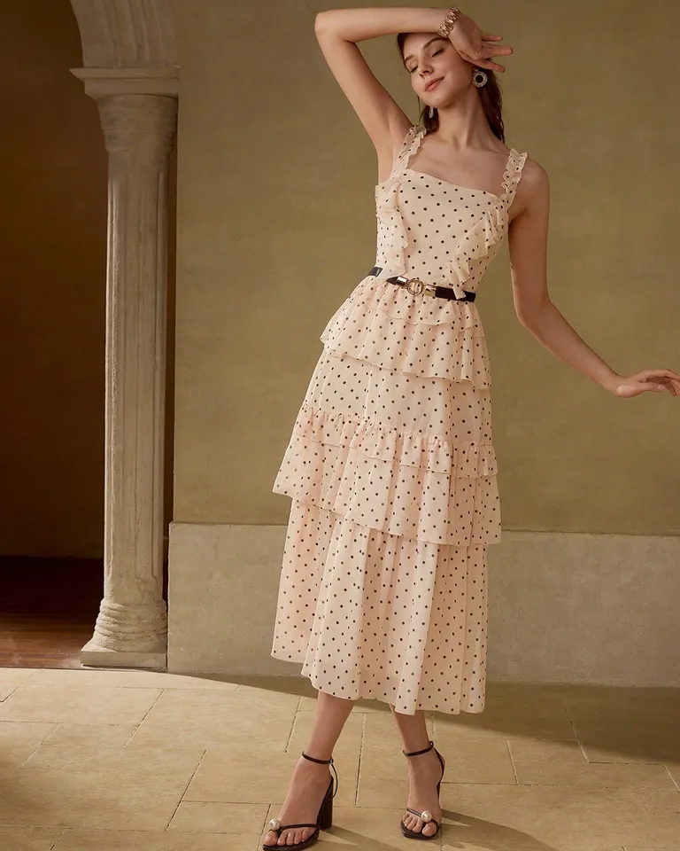 Vestido midi lunares volantes de Motf en Vestidos para argentina