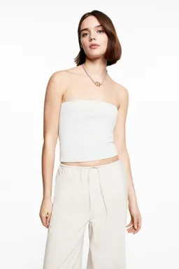Pantalón lino wideleg de Mango Teen en Pantalones para argentina