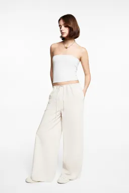 Pantalón lino wideleg de Mango Teen en Pantalones para argentina