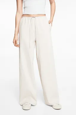 Pantalón lino wideleg de Mango Teen en Pantalones para argentina