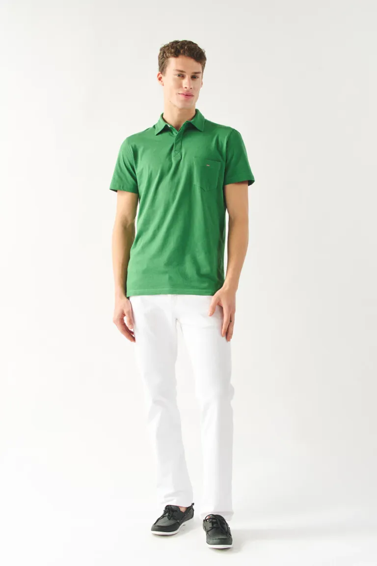 Chomba manga corta con cuello polo clásico ajuste regular de Bensimon en Remeras y Polos para argentina