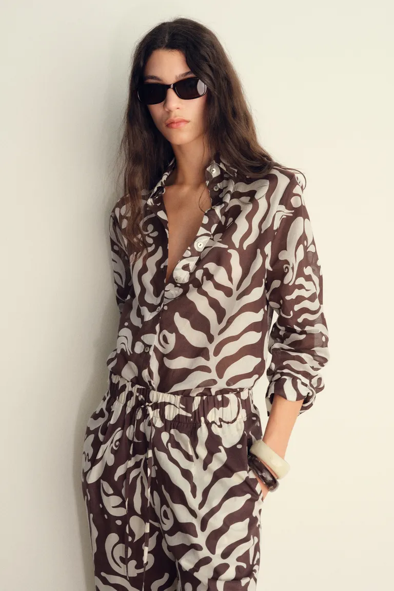 Camisa algodón estampada de Mango en Camisas para argentina