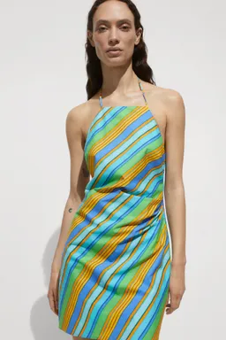 Vestido halter estampado rayas de Mango en Vestidos para argentina