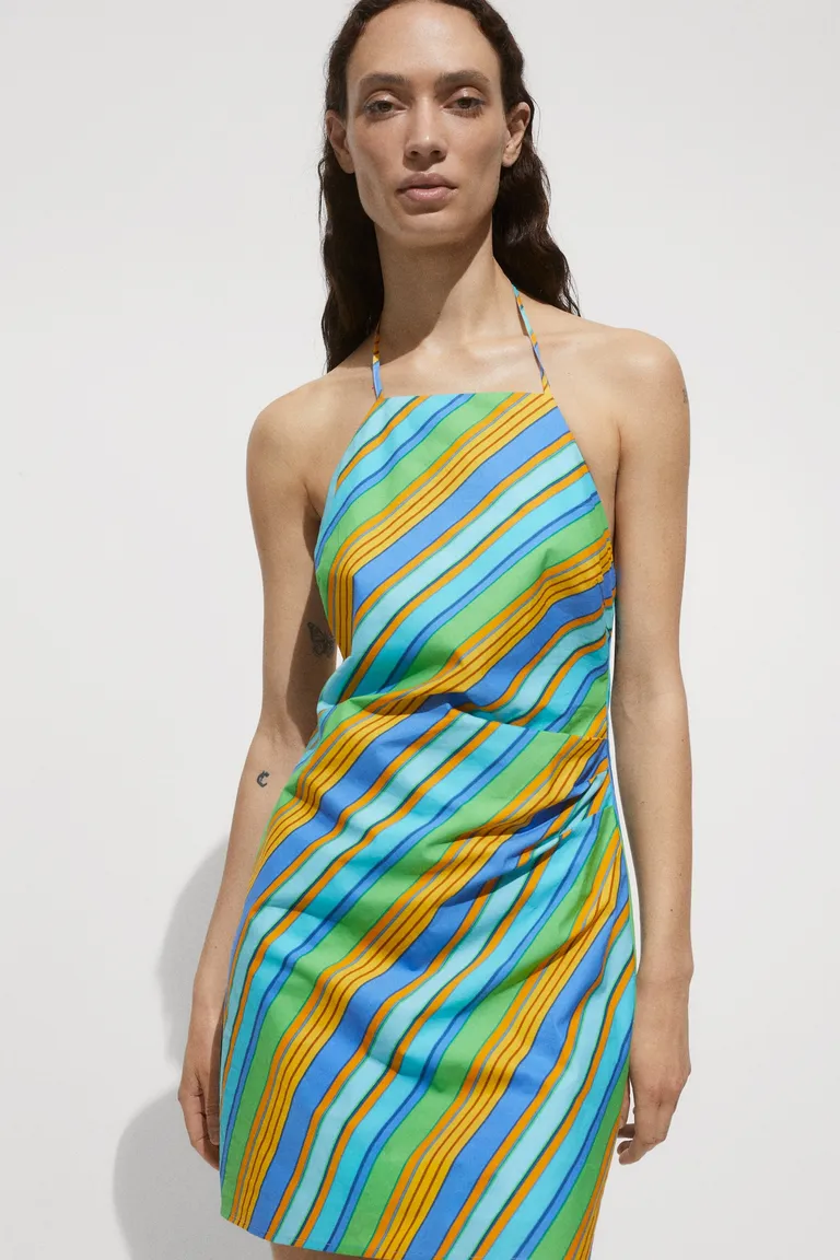 Vestido halter estampado rayas de Mango en Vestidos para argentina