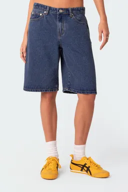 Bermudas denim tiro bajo oversized de Edikted en Shorts para argentina