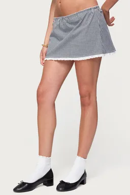 Paige mini falda pantalón gingham de Edikted en Faldas para argentina