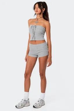 Shorts lizzy waffle dobladillo de Edikted en Shorts para argentina
