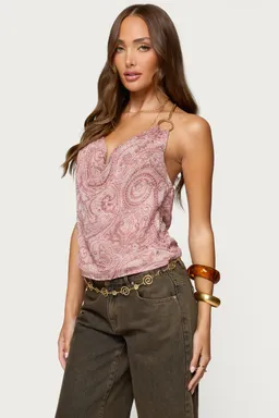 Top halter estampado cadena de Edikted en Tops para argentina