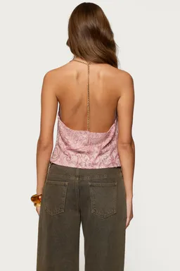 Top halter estampado cadena de Edikted en Tops para argentina