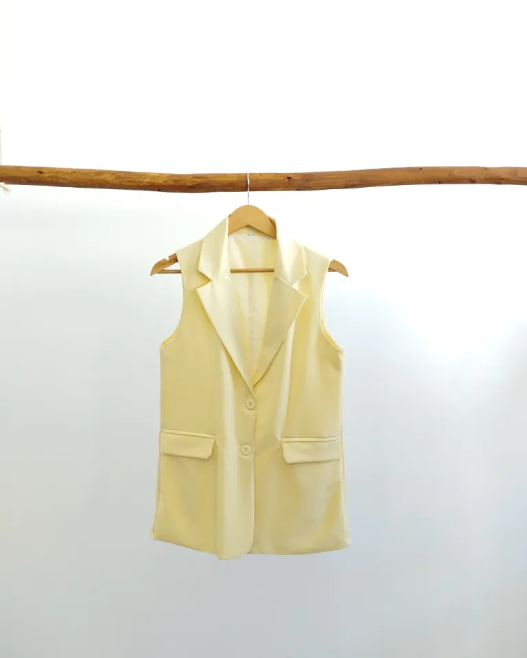 Chaleco Largo Sastrero en Tono Beige para Mujer de Lemmon en Chalecos para argentina