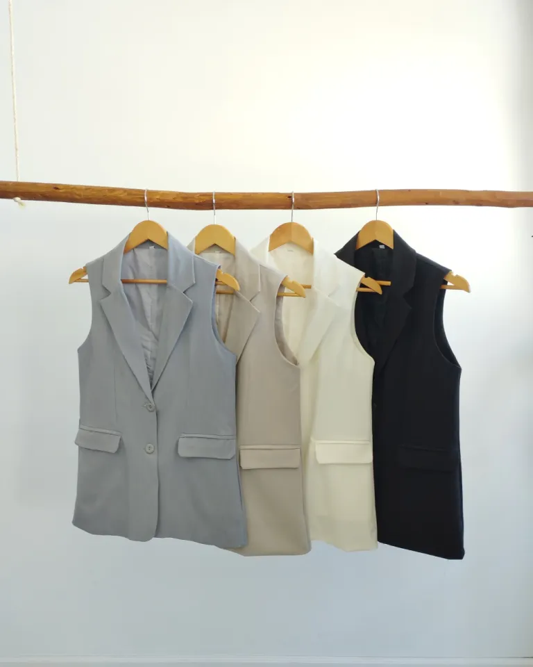 Chaleco Largo Sastrero en Tono Beige para Mujer de Lemmon en Chalecos para argentina