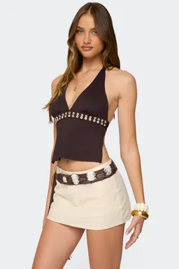 Halter pearlsy espalda descubierta de Edikted en Tops para argentina