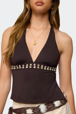 Halter pearlsy espalda descubierta de Edikted en Tops para argentina