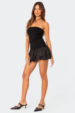 Mini vestido acanalado falda bombucha de Edikted en Vestidos para argentina