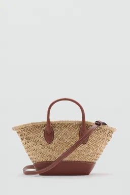 Capazo pequeño fibra natural de Mango en Bolsos y Carteras para argentina
