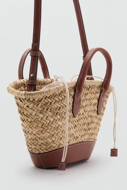 Capazo pequeño fibra natural de Mango en Bolsos y Carteras para argentina