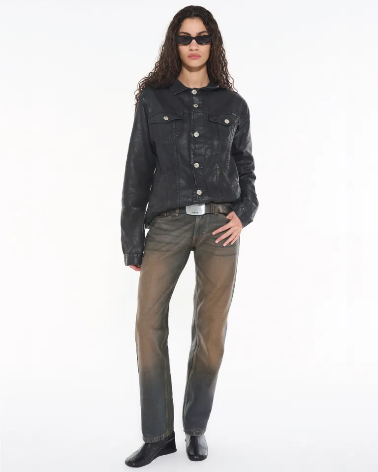 Pantalón de corte recto en denim marrón para mujer de Ay Not Dead en Pantalones para argentina
