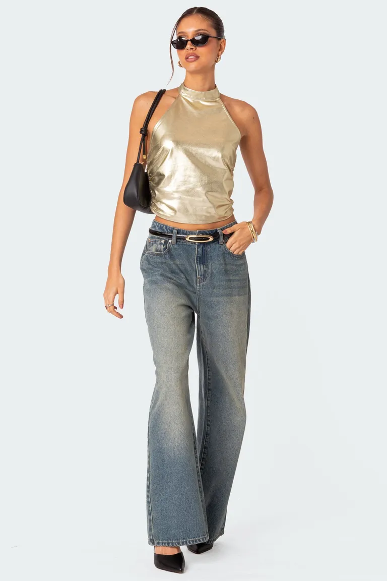 Top halter karter metálico de Edikted en Tops para argentina