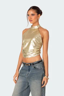 Top halter karter metálico de Edikted en Tops para argentina