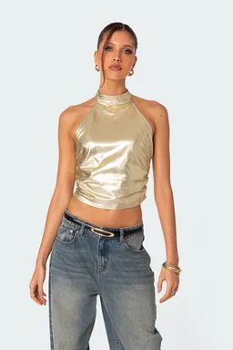 Top halter karter metálico de Edikted en Tops para argentina