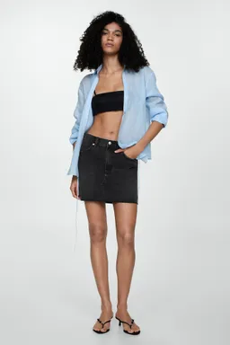 Minifalda denim deshilachada de Mango en Faldas para argentina