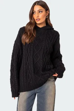 Buzo con capucha trenzado oversized de Edikted en Buzos y Sweaters para argentina