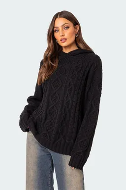 Buzo con capucha trenzado oversized de Edikted en Buzos y Sweaters para argentina