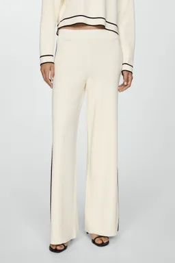 Pantalón punto bandas laterales de Mango en Pantalones para argentina