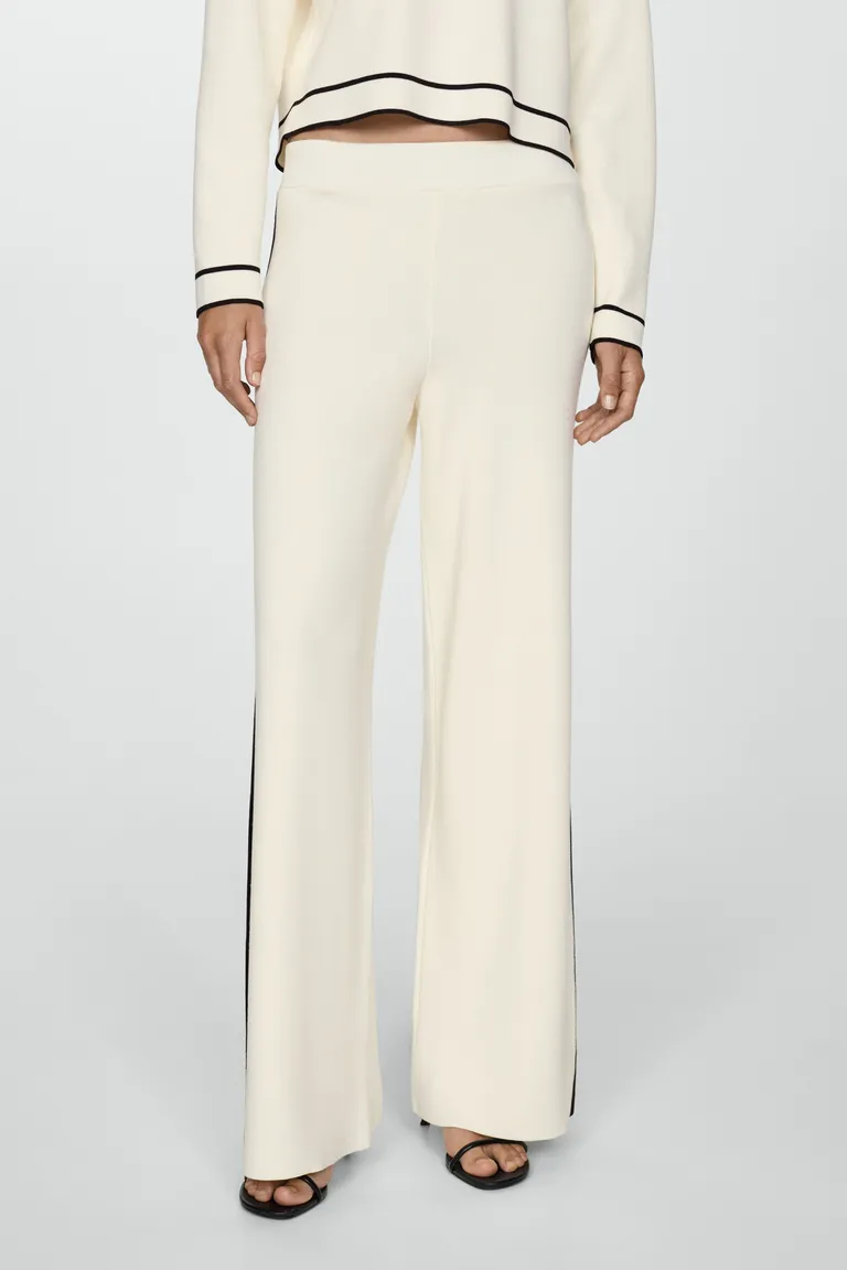 Pantalón punto bandas laterales de Mango en Pantalones para argentina