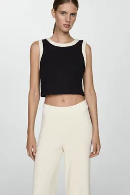 Pantalón punto bandas laterales de Mango en Pantalones para argentina