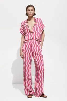 Camisa manga corta estampada de Mango en Camisas para argentina