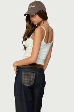 Musculosa acanalada cuello aspyn de Edikted en Tops para argentina