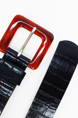 Cinto ancho croco hebilla carey de Exotica Accesorios en Cinturones para argentina