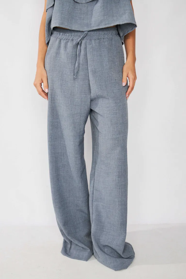 Pantalón de lino vintage con cintura elástica para mujer de Belle en Pantalones para argentina