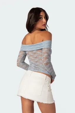 Top encaje transparente elysia de Edikted en Tops para argentina