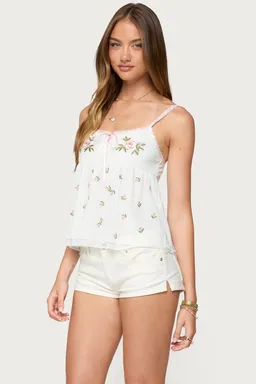 Top babydoll malla bordada de Edikted en Tops para argentina