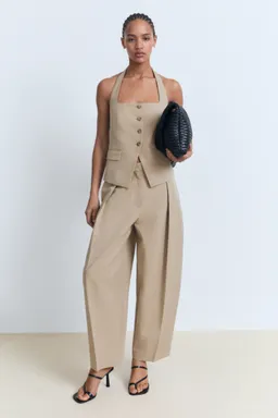 Chaleco traje con lino de Mango en Chalecos para argentina