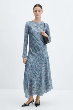 Vestido satinado cuadros de Mango en Vestidos para argentina