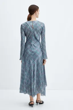 Vestido satinado cuadros de Mango en Vestidos para argentina