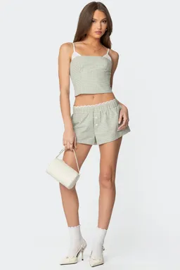 Top gingham capas lenorah de Edikted en Tops para argentina