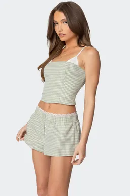 Top gingham capas lenorah de Edikted en Tops para argentina