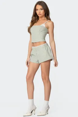 Top gingham capas lenorah de Edikted en Tops para argentina