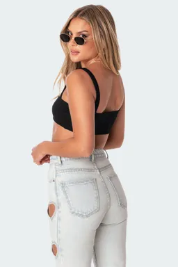 Crop top valeria corte de Edikted en Tops para argentina