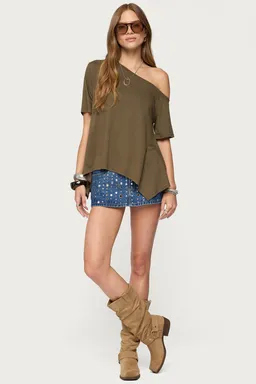 Mini falda short jean de Edikted en Shorts para argentina
