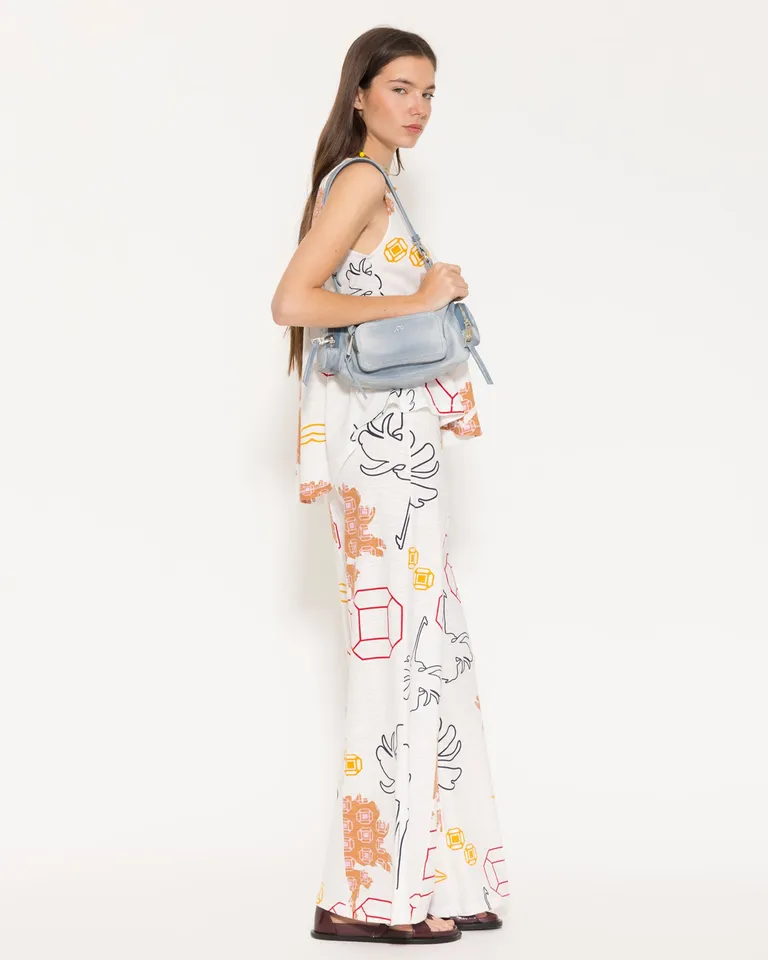 Musculosa de corte holgado y estampado geométrico en 100% algodón de Jazmin Chebar en Tops para argentina